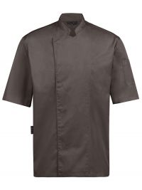 Leichte Herren-Kochjacke in Braun, Atmungsaktiv & bequem, pflegeleicht & formstabil, für Küche & Service